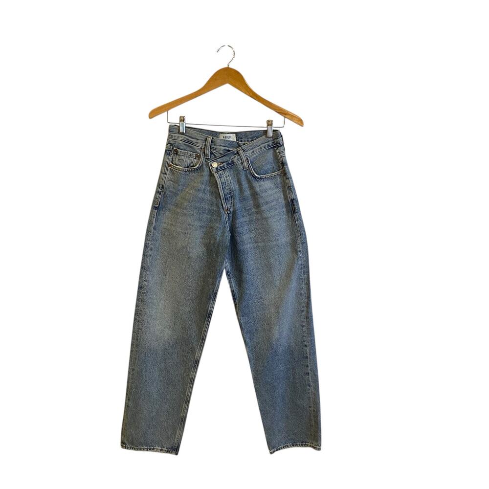 Agolde Criss Cross Arc Jeans High Rise Vintage Wash Size 24 - Picture 2 of 10